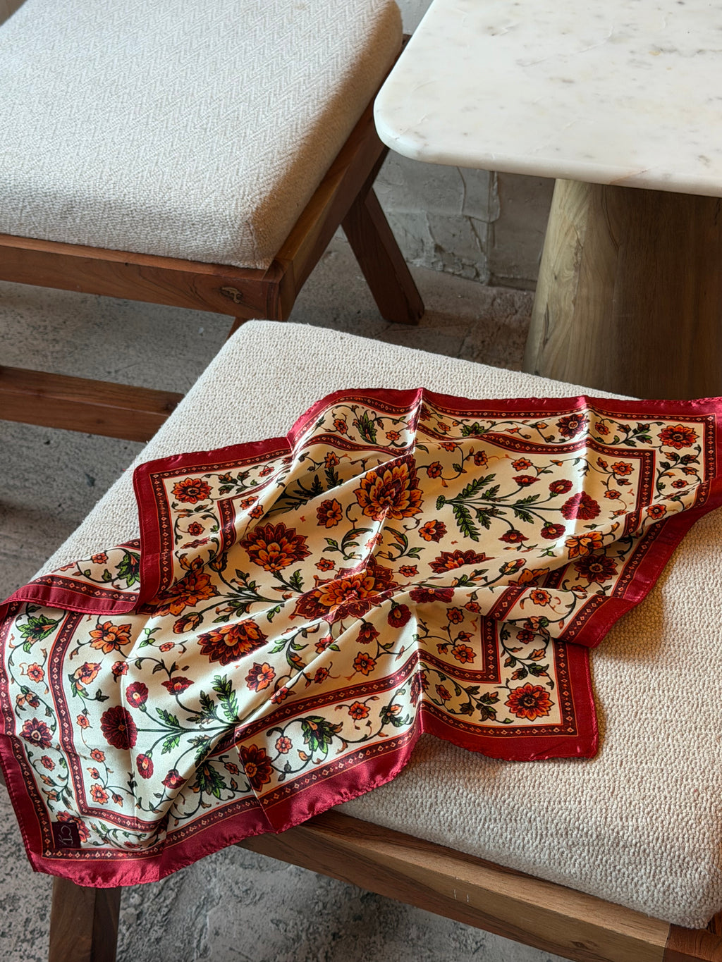 Satin Effect Mughal Scarf