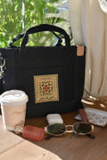 Tatreez Stamp Handbag in Black - coming soon