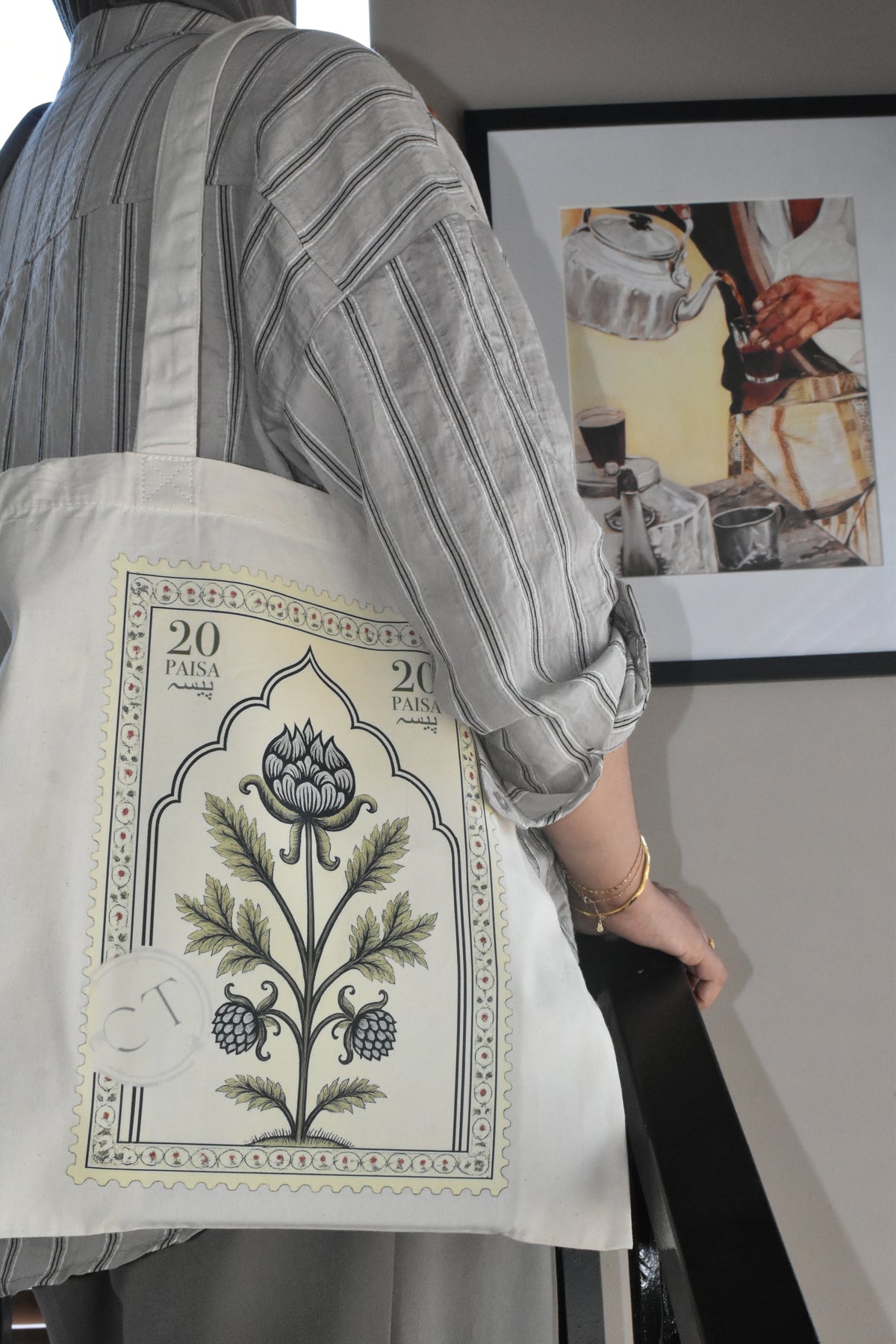 Lotus Stamp Tote