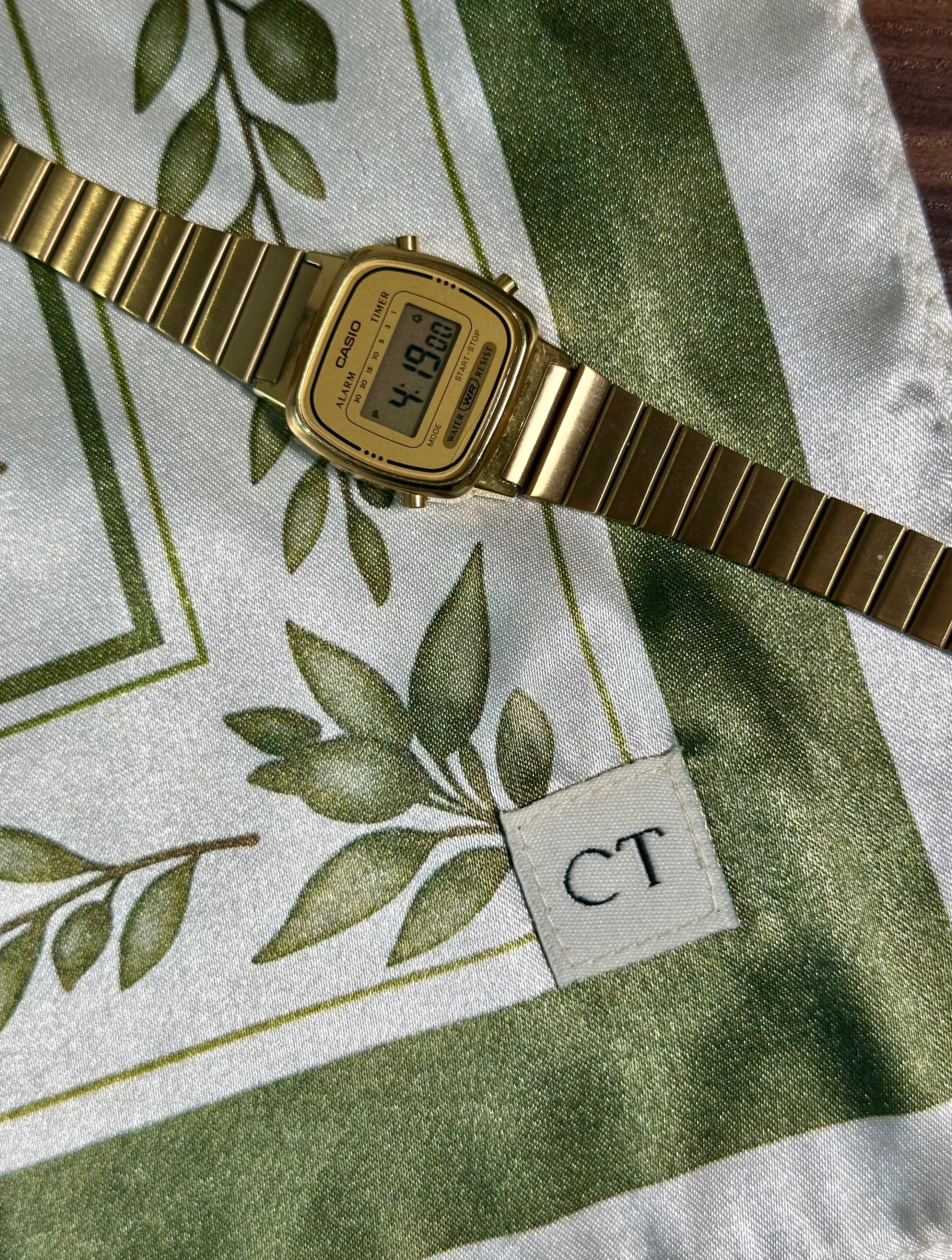 Satin Effect Olive Scarf